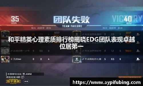 和平精英心理素质排行榜揭晓EDG团队表现卓越位居第一